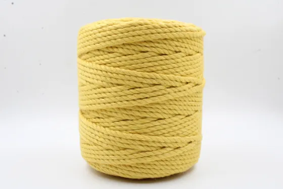 Butter Yellow 3-Ply Twisted Macrame Cord