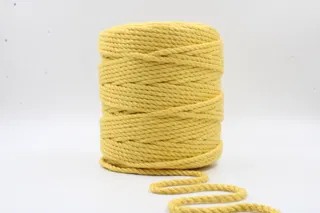 Butter Yellow 3-Ply Twisted Macrame Cord sample, design MT-98077B8A, view 2