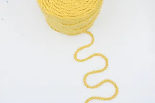 Butter Yellow 3-Ply Twisted Macrame Cord sample, design MT-98077B8A, view 3