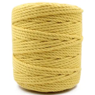 Butter Yellow 3-Ply Twisted Macrame Cord sample, design MT-98077B8A, view 5