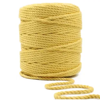 Butter Yellow 3-Ply Twisted Macrame Cord sample, design MT-98077B8A, view 6