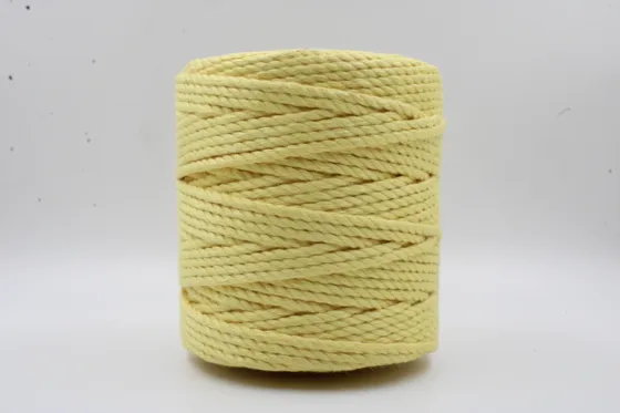 Cream Yellow 3-Ply Twisted Macrame Cord