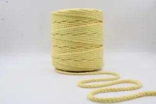 Cream Yellow 3-Ply Twisted Macrame Cord sample, design MT-DCF0E89A, view 2