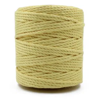 Cream Yellow 3-Ply Twisted Macrame Cord sample, design MT-DCF0E89A, view 5