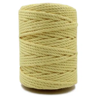 Cream Yellow 3-Ply Twisted Macrame Cord sample, design MT-DCF0E89A, view 8