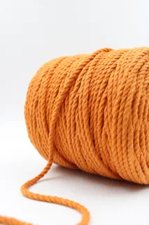Mango Yellow 3-Ply Twisted Macrame Cord sample, design MT-26052604, view 3