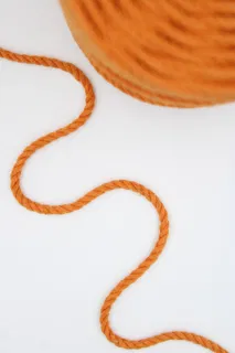 Mango Yellow 3-Ply Twisted Macrame Cord sample, design MT-26052604, view 4