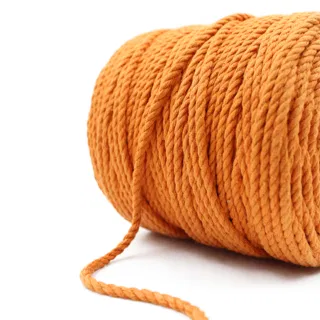 Mango Yellow 3-Ply Twisted Macrame Cord sample, design MT-26052604, view 7