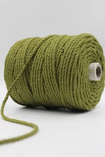 Mehandi Green 3-Ply Twisted Macrame Cord sample, design MT-39236A4E, view 2