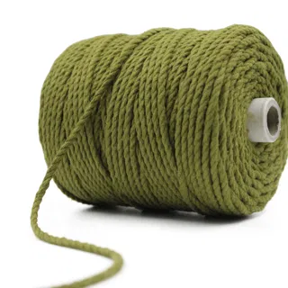 Mehandi Green 3-Ply Twisted Macrame Cord sample, design MT-39236A4E, view 7