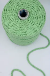 Mint Green 3-Ply Twisted Macrame Cord sample, design MT-A92216D1, view 3