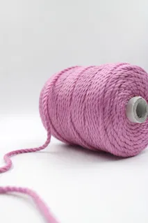 Onion Pink 3-Ply Twisted Macrame Cord sample, design MT-3494F9A1, view 2