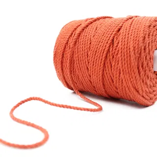Orange 3-Ply Twisted Macrame Cord sample, design MT-1B20A3EA, view 6