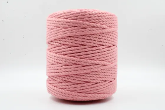 Peach Pink 3-Ply Twisted Macrame Cord
