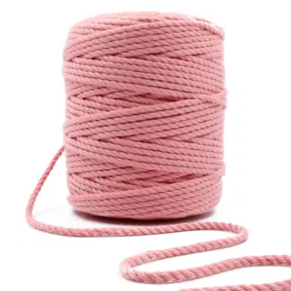 Peach Pink 3-Ply Twisted Macrame Cord sample, design MT-4A01608F, view 6