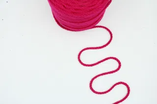 Fuchsia Pink 3-Ply Twisted Macrame Cord sample, design MT-859F21E0, view 3