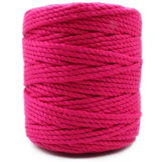 Fuchsia Pink 3-Ply Twisted Macrame Cord sample, design MT-859F21E0, view 5