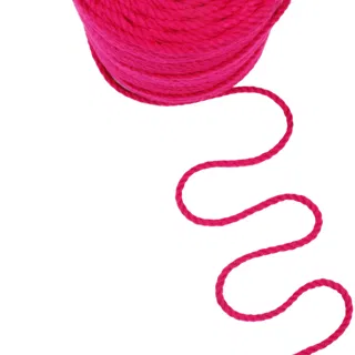 Fuchsia Pink 3-Ply Twisted Macrame Cord sample, design MT-859F21E0, view 7
