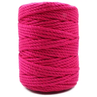 Fuchsia Pink 3-Ply Twisted Macrame Cord sample, design MT-859F21E0, view 8