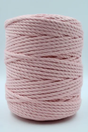 Powder Pink 3-Ply Twisted Macrame Cord