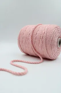 Powder Pink 3-Ply Twisted Macrame Cord sample, design MT-8B985E30, view 2