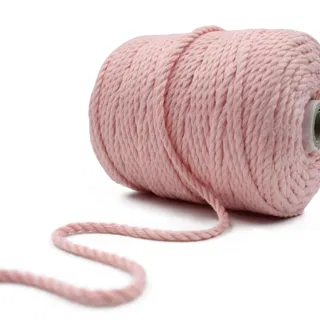 Powder Pink 3-Ply Twisted Macrame Cord sample, design MT-8B985E30, view 6