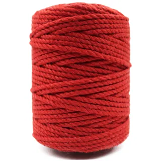 Bright Red 3-Ply Twisted Macrame Cord sample, design MT-C6F7F9CB, view 8