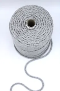Silver Grey 3-Ply Twisted Macrame Cord sample, design MT-481960D0, view 3