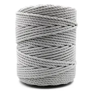 Silver Grey 3-Ply Twisted Macrame Cord sample, design MT-481960D0, view 5