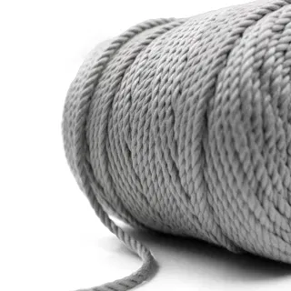 Silver Grey 3-Ply Twisted Macrame Cord sample, design MT-481960D0, view 6
