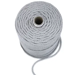 Silver Grey 3-Ply Twisted Macrame Cord sample, design MT-481960D0, view 7