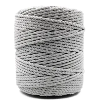 Silver Grey 3-Ply Twisted Macrame Cord sample, design MT-481960D0, view 8