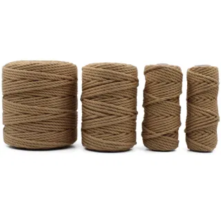 Camel Brown 3-Ply Twisted Macrame Cord, Set of 4 Spools sample, design MT-C0E4A6D7, view 4