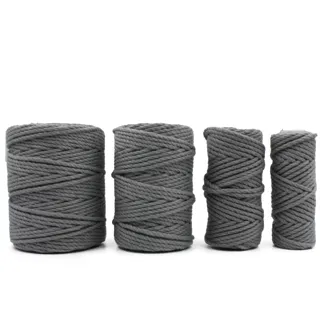Mid Grey 3-Ply Twisted Macrame Cord, Set of 4 Spools sample, design MT-82C76928, view 4