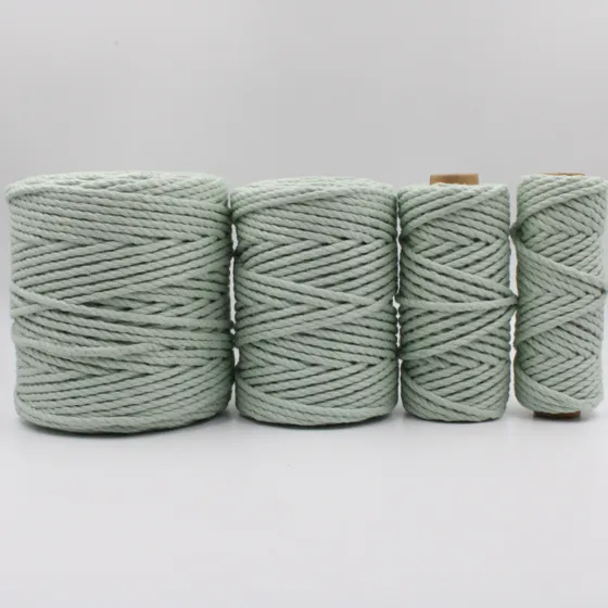 Laurel Green 3-Ply Twisted Macrame Cord, Set of 4 Spools