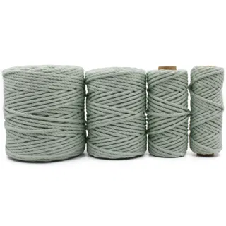 Laurel Green 3-Ply Twisted Macrame Cord, Set of 4 Spools sample, design MT-889C0465, view 4