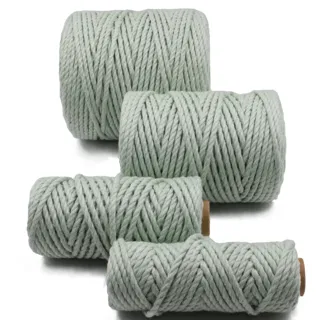 Laurel Green 3-Ply Twisted Macrame Cord, Set of 4 Spools sample, design MT-889C0465, view 5