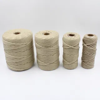 Light Brown 3-Ply Twisted Macrame Cord, Set of 4 Spools sample, design MT-BF4699C1, view 2