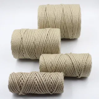Light Brown 3-Ply Twisted Macrame Cord, Set of 4 Spools sample, design MT-BF4699C1, view 3