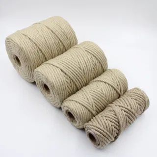 Light Brown 3-Ply Twisted Macrame Cord, Set of 4 Spools sample, design MT-BF4699C1, view 4