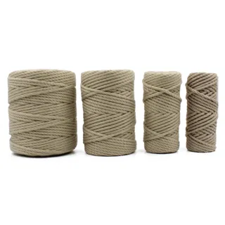 Light Brown 3-Ply Twisted Macrame Cord, Set of 4 Spools sample, design MT-BF4699C1, view 5