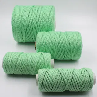 Mint Green 3-Ply Twisted Macrame Cord, Set of 4 Spools sample, design MT-B5DEA8DE, view 2