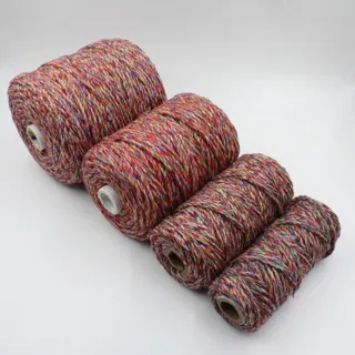 Variegated Multi Coloured Macrame Cord, 3-Ply, Set of 4 Spools sample, design MT-3EBFFC4C, view 2