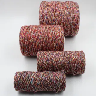 Variegated Multi Coloured Macrame Cord, 3-Ply, Set of 4 Spools sample, design MT-3EBFFC4C, view 3