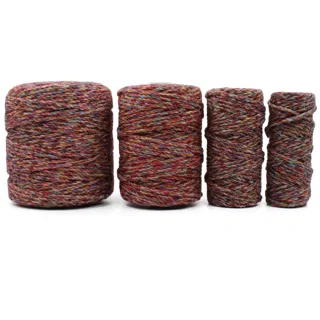 Variegated Multi Coloured Macrame Cord, 3-Ply, Set of 4 Spools sample, design MT-3EBFFC4C, view 4