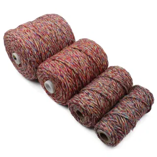 Variegated Multi Coloured Macrame Cord, 3-Ply, Set of 4 Spools sample, design MT-3EBFFC4C, view 5