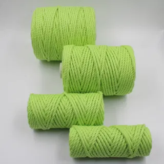 Parrot Green 3-Ply Twisted Macrame Cord, Set of 4 Spools sample, design MT-0CB81081, view 2