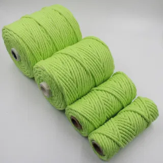 Parrot Green 3-Ply Twisted Macrame Cord, Set of 4 Spools sample, design MT-0CB81081, view 3