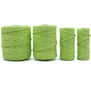 Parrot Green 3-Ply Twisted Macrame Cord, Set of 4 Spools sample, design MT-0CB81081, view 4