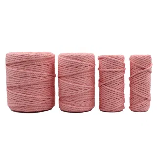 Peach 3-Ply Twisted Macrame Cord, Set of 4 Spools sample, design MT-CF8F2BFB, view 4